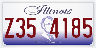 IL license plate Z354185