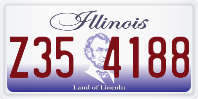 IL license plate Z354188