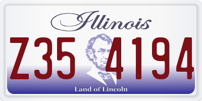 IL license plate Z354194