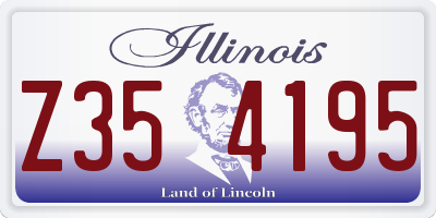 IL license plate Z354195