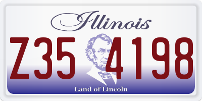 IL license plate Z354198