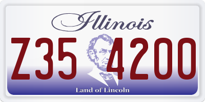 IL license plate Z354200