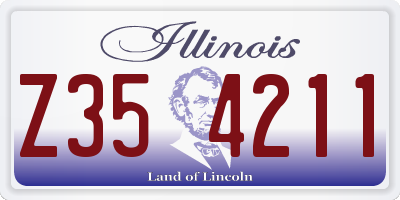 IL license plate Z354211