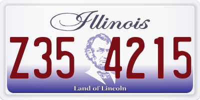 IL license plate Z354215