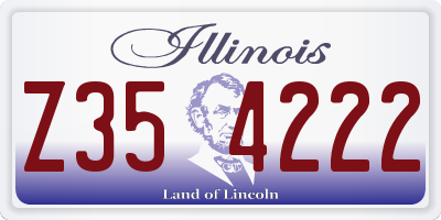 IL license plate Z354222