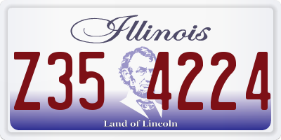 IL license plate Z354224