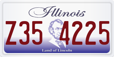 IL license plate Z354225