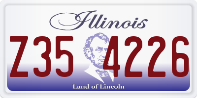 IL license plate Z354226
