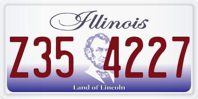 IL license plate Z354227