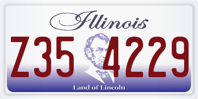 IL license plate Z354229