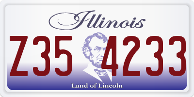 IL license plate Z354233