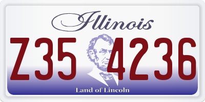 IL license plate Z354236
