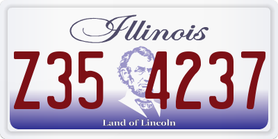 IL license plate Z354237