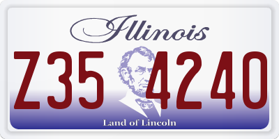 IL license plate Z354240