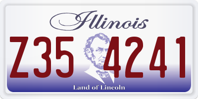 IL license plate Z354241