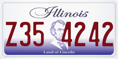 IL license plate Z354242