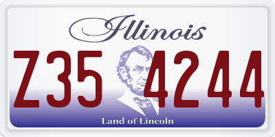 IL license plate Z354244