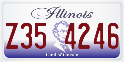 IL license plate Z354246
