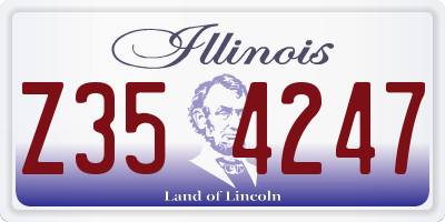 IL license plate Z354247