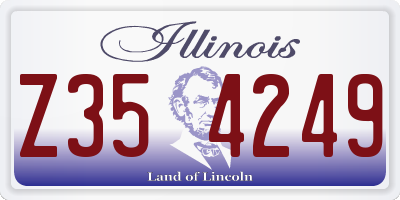 IL license plate Z354249