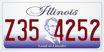 IL license plate Z354252