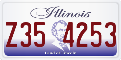 IL license plate Z354253