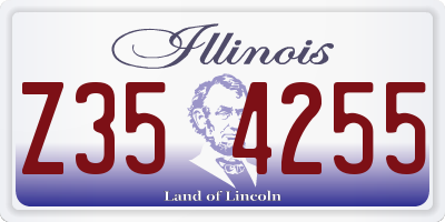 IL license plate Z354255