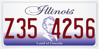 IL license plate Z354256