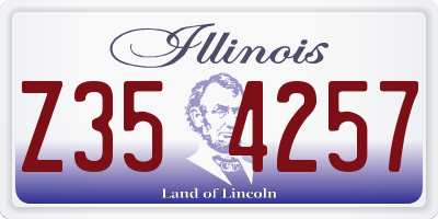 IL license plate Z354257