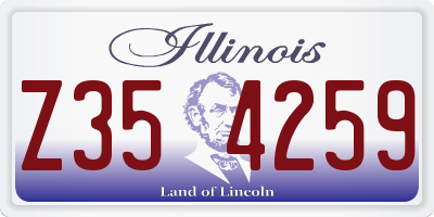 IL license plate Z354259