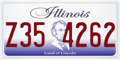 IL license plate Z354262