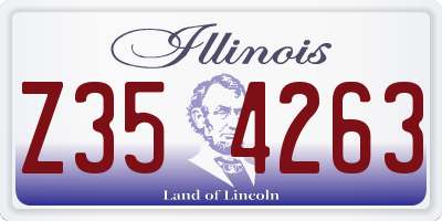 IL license plate Z354263