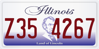 IL license plate Z354267