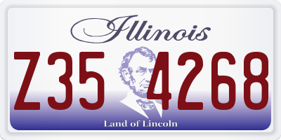 IL license plate Z354268