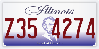 IL license plate Z354274