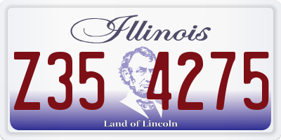 IL license plate Z354275