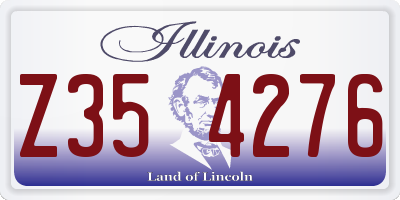 IL license plate Z354276