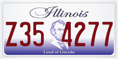 IL license plate Z354277