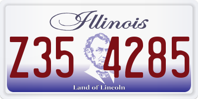 IL license plate Z354285