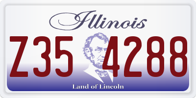 IL license plate Z354288