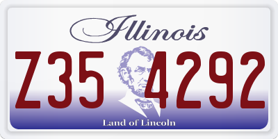 IL license plate Z354292
