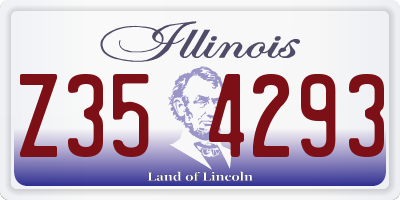IL license plate Z354293