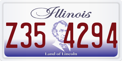 IL license plate Z354294