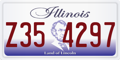 IL license plate Z354297
