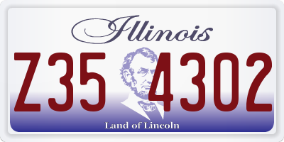 IL license plate Z354302