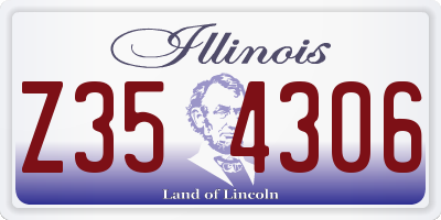 IL license plate Z354306