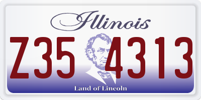 IL license plate Z354313
