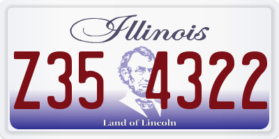 IL license plate Z354322