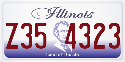 IL license plate Z354323