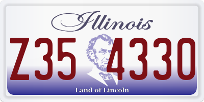 IL license plate Z354330